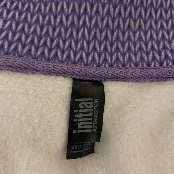 Initial Attraction light purple and white jacket - Picture 5 of 6